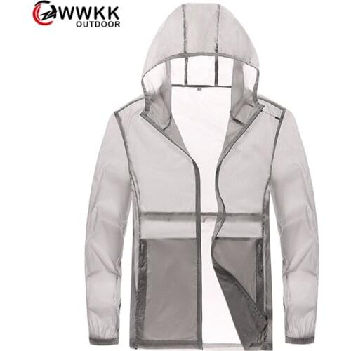 WWKK Couple Mountaineering Jacket Sportswear Men Women Sunscreen Waterproof Breathable Windbreaker Zipper Hooded Hiking Jackets