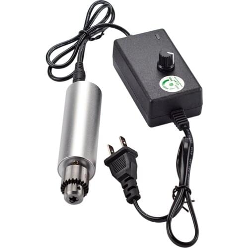 1PC 6V-24V Mini Electric Drill DIY 385 DC Motor w/ JT0 Chuck 24V Power Supply Power Tool
