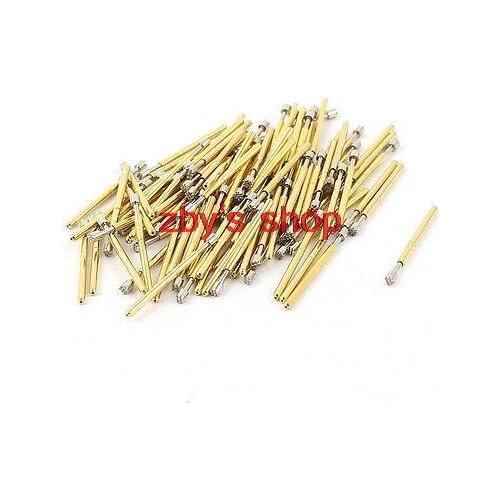 100 Pcs P75-H2 1.3mm 9-Point Crown Tip 16.5mm Length Spring Test Probes Pin