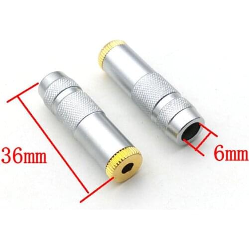 2pcs new copper 3.5 mm female Jack Stereo Audio cable connectors DIY