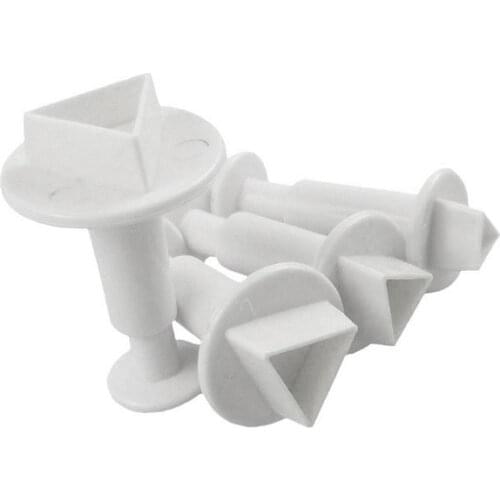 4 Pcs/Set Triangle Shape Fondant Cake Decorating Gum Paste Pastry Sugar Craft Cutter Mold Tools