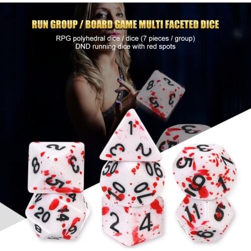 7pcs Polyhedral Dice Lightweight Games Playing Elements for RPG Multi-Sided Digital Table Game Funny Party Game Toy
