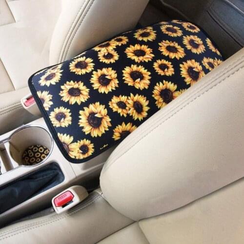 Car Armrests Cover Vehicle Center Console Arm Rest Seat Box Pad Protective Case Soft Neoprene Mat Cushion Universal Use