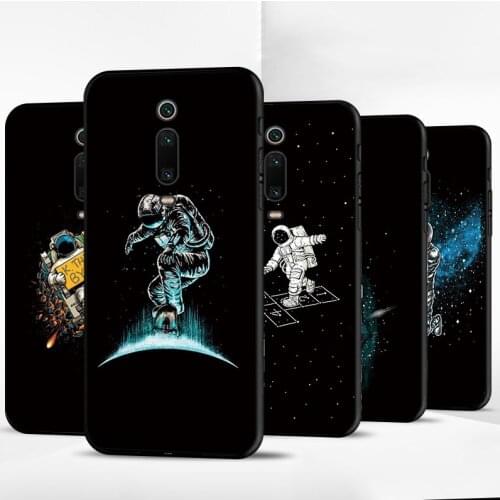 Fashion Black TPU CaseFor Xiaomi mi9T Pro Case Cover Balloon Astronaut Newest Case For Xiaomi mi 9T Phone Shell mi 9T Pro Bumper