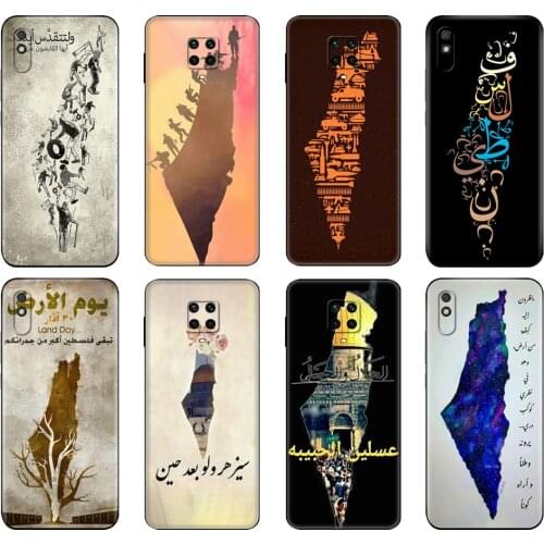 Black tpu Case For Xiaomi Redmi 7A 8 8A 9 9A 9C Case Redmi Note 8T 8 Pro T Note 9 9S 9 Pro Case Palestine Broadsword
