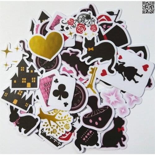 40pcs card card cartoon photo album scrapbook waterproof decoration sticker DIY handmade gift scrapbook sticker