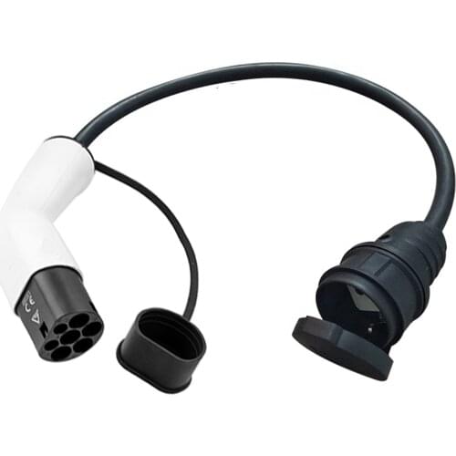 16A electrical car connector with Cable EVSE adapter Portable EV Plug Type 2 Plug to schuko socket