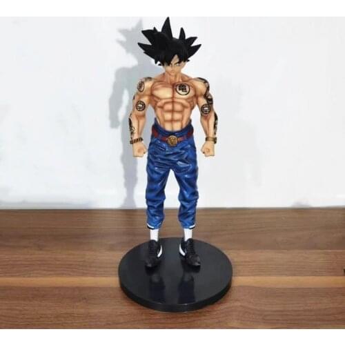Bandai Anime Figure Dragon Ball Z Son Goku Tattoos PVC Toys Action Figurals Super Saiyan Brinquedos Collector Gogeta Gohan Figma