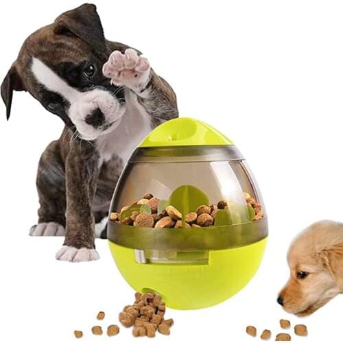 Interactive Tumbler Pet Feeder Treat Ball Dog Toy for Pet Increases IQ Interactive Food Dispensing Ball Dog Cat Slow Feed Bowl