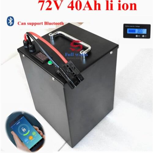 Li ion 72v 40Ah lithium ion battery with bluetooth APP BMS for 3500w scooter motorcycle +5A charger