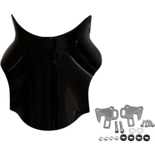 Windshield Round Headlight Street Bikes Windscreen Screen Glass For Honda cb400 cb750 Kawasaki ZR750 ZRX 400 Yamaha Suzuki SV650