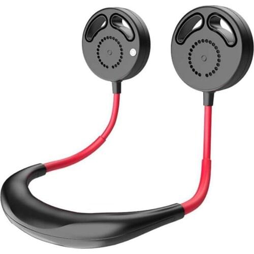 Mini Fan Neck Fan Hand Air Conditioner Rechargeable Cooling Fan Hands-free Neck Band USB Cooling Fan Outdoor Home 3-Gear Cooler