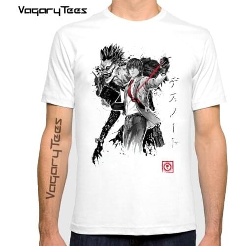 Japanese Anime Mens God of the new World Printed T Shirt Shinigami Death Note Desu Noto Anime Awesome Artwork Tees