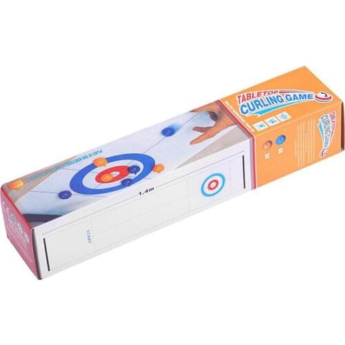 Table Top Curling Game for Family, Adults and Kids Team Board Game Training for Indoor or Travel Compact Storage