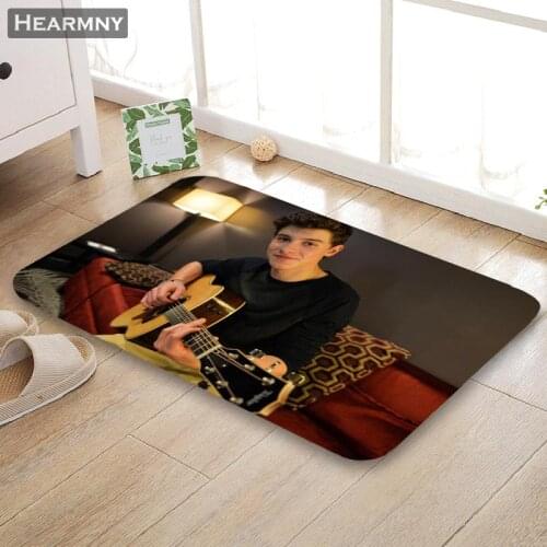 Customizable Shawn Mendes Doormat Floor/Bath/Kitchen/Beach Mat Flannel Sponge Fabric 3D Printed Shaggy Decoration For Bedroom