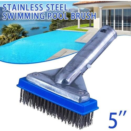 Newly 5 Inch Stainless Steel Wire Bristles Swimming Pool Cleaning Brush Accessories Tool