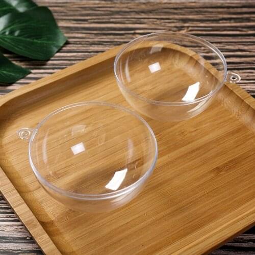 New Arrival 5 CM Dia Clear Plastic Christmas Ball Ornament Candy Gift Box For Baby Shower Wedding Decoration Supplies