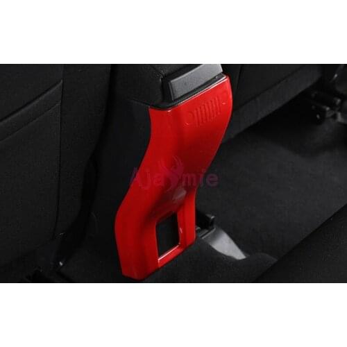 2016 2017 2018 Interior Red Color Armrest Panel Rear Seat Plate Kit Cover Overlay Trim Car Styling For Jeep Renegade Accessories