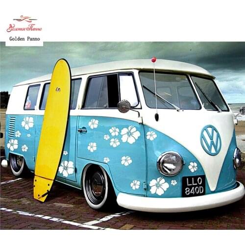 Full Drill Square Diamond 5D DIY Diamond Painting"Blue car"Diamond Embroidery Cross Stitch Rhinestone Mosaic Painting 12