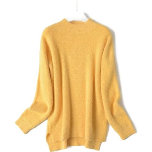 European and American Popular New Loose and Thick Casual Womens Sweater Fashion Trend Lace Imitation Mink Womens Sweater