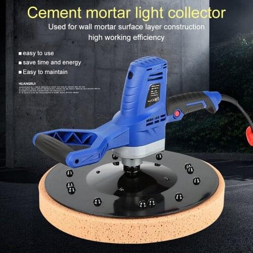 Adjustable Cement Mortar Machine 220V+Sponge Disk+Hard Disk+Chassis Handheld Electric Cement Polishing Machine for Wall Decor