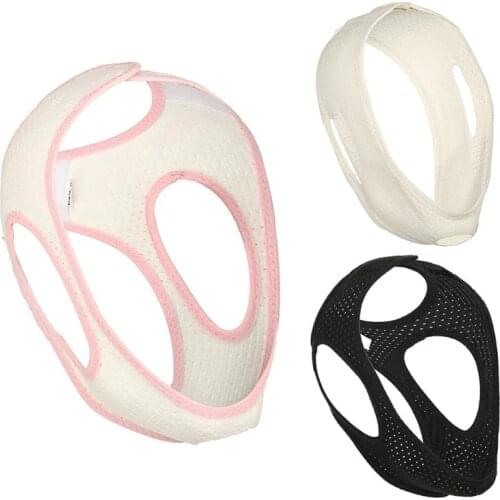 Women Men Anti Snoring Chin Strap Belt Supports jaw Breathable Mesh Adjustable Elastic Snore Stopper Solution Bandage