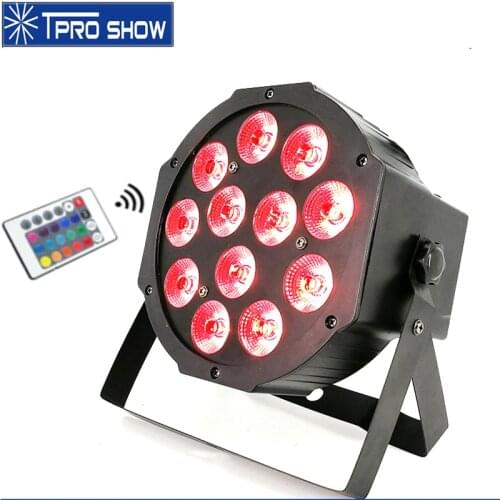 RGBW LED PAR 12x12W IR Light Wireless Remote DMX PAR LED Wash Light Flat Disco Lamp Stage Lighting Effect For Party DJ Stage