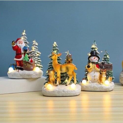 Christmas Decoration Glowing Ornaments Resin Crafts Christmas Gifts