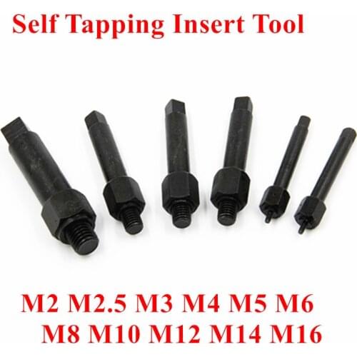 Self Tapping Thread Insert M2 M2.5 M3 M4 M5 M6 M8 M10 M12 M14 M16 Thread Repair Manual Screw Bushing Install Tool