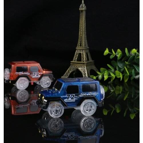 LED Cars Night Luminous Magic Electronics Vehicle Flashing Lights Kids Educational Toy Christmas New Year Gift BX0D