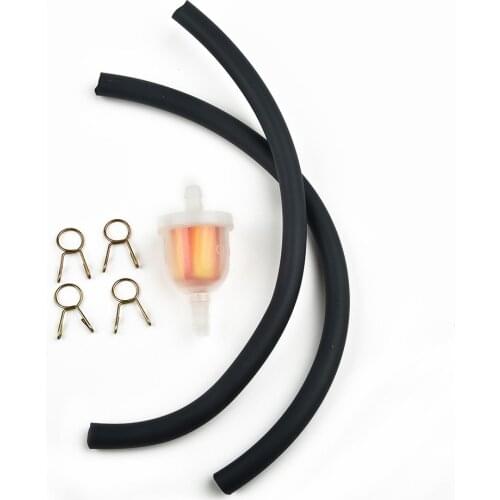 Parts Gasoline Filter + Clamps + Hoses 6mm For Moped Scooter Motorcycle