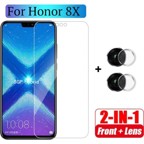 2 IN 1 2.5D Screen Protector Camera Protective Glass For Huawei Honor 8X Tempered Glass For huawei honor 8x 8 x x8 honor8 x 8 X