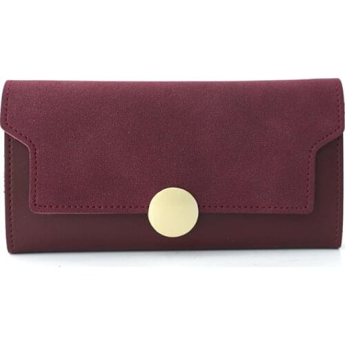 Retro Women Purses Fashion PU Leather Long Female Wallet Lady Money Pouch Bag Candy Color Coin Card Holder Carteira Feminina