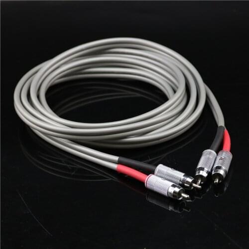 1 pair Music noble signal line 99.99% Containing silver Audio wire Pure 20 strand reference silver litz Coax interconnect Cable