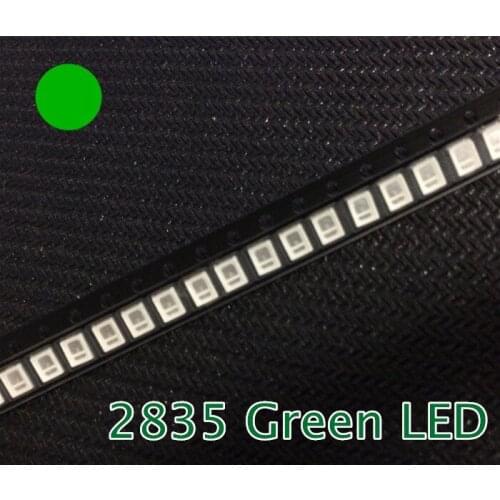 1000PCS/lot SMD LED 2835 Green 0.2W high bright light emitting diode chip leds 520-525NM