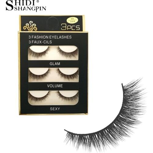 15 pairs cotton band handmade winged false lashes natural makeup tools 3d mink eyelashes strips individual false eyelashes 08*5