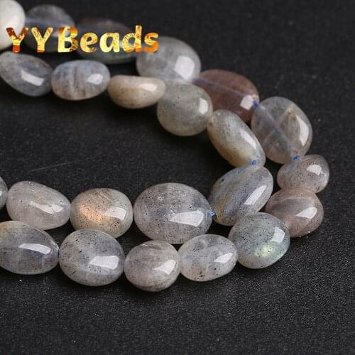 6x8mm Natural Irregular Gray Labradorite Stone Beads Loose Charms Beads For Jewelry Making DIY Necklaces Bracelets For Women