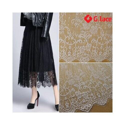 GLace Eyelash lace 3M/Lot 150cm width Pajama eyelash lace Fabric Wedding dress decoration garment underwear Skirt Lace TX057