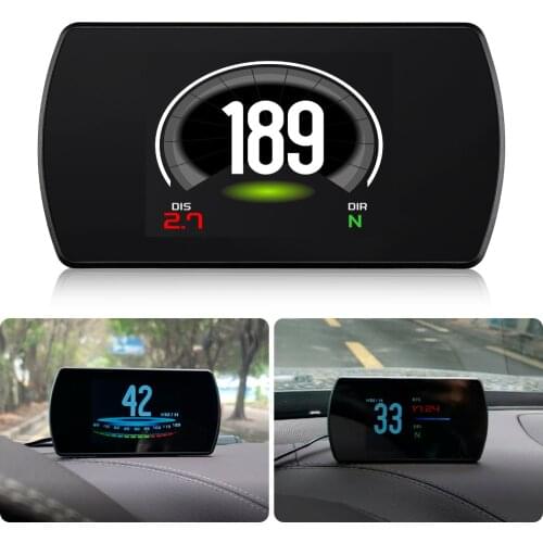 4.3" Overspeed Voltage Alarm On-board Computer Head Up Display Digital Car GPS Speedometer Smart HUD Auto Accessories