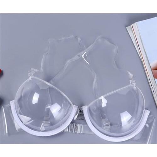 Sexy Women 3/4 Cup Transparent Clear Push Up Bra Ultra-thin Strap Invisible Bras Underwear