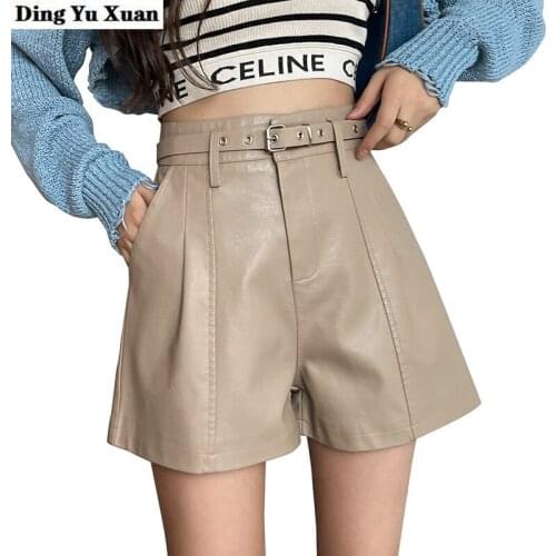 Ding Yu Xuan Women's Leather Shorts