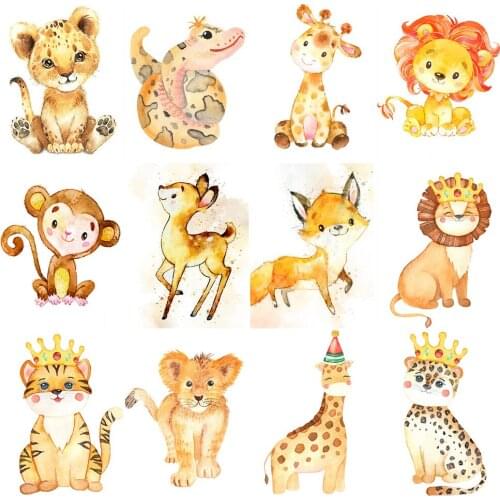 DOHAWIZS Diamond Embroidery Cartoon Animals Portrait Full Square Diamond Painting Lovely Tiger And Lion Childrens Handmade Gift