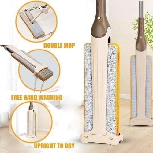 Double-sided Floor Cleaning Mop Dry Wet Use Rotating Flat Sweeper Home Kitchen Laminate Wood Ceramic Tiles Floor Cleaner Tool