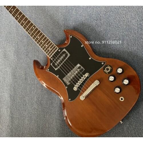 Guitarra Eléctrica personalizada de alta calidad, diapasón de palisandro marrón, hardware cromado, 2 pastillas P90, envío gratis