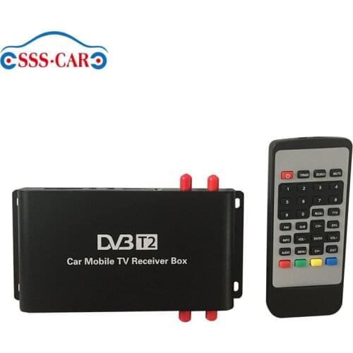 Hd dvb-t2 car h.265 high speed mobile car digital tv receiver with 4 tuner car set Top box for Germany