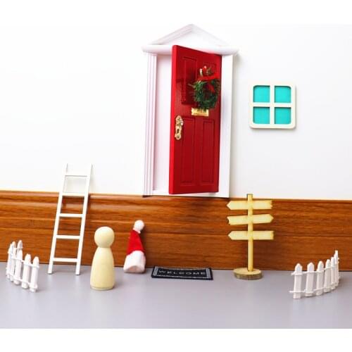 Red Miniature Magical Elf Fairy Door - Fairy Garden - Fairytale Door - Tooth Fairy Door
