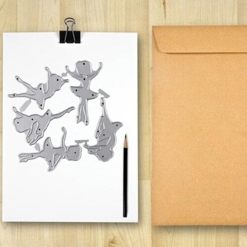 Ballet Girl Metal Cutting Dies Stencil DIY Scrapbooking Album Paper Card Template Mold Embossing Decoration