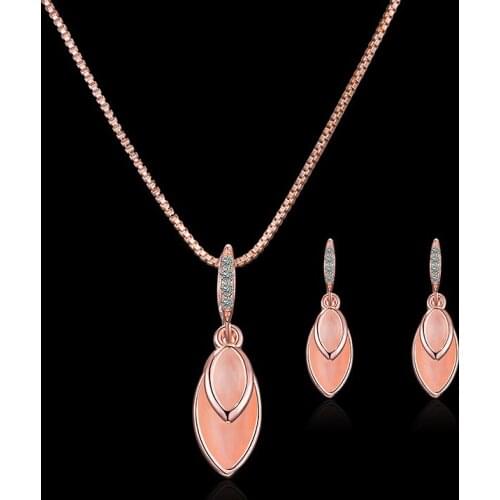 New Earrings Necklace Set Hot Sale Water Drop Earrings Necklace Set Party Birthday Gift
