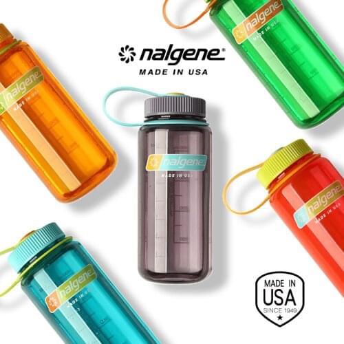 Nalgene Outdoor Sports Water Bottle Portable Leakproof Plastic Bottle Fitness Drinkware Travel Hiking Water Cup 1000ML