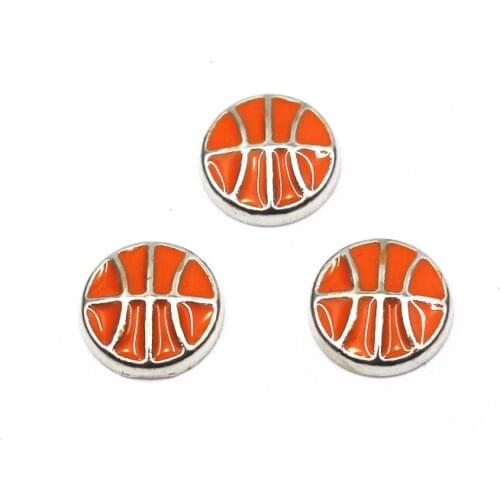 Newest 10pcs/lot basketball floating charms silver charms living glass memory lockets diy jewelry